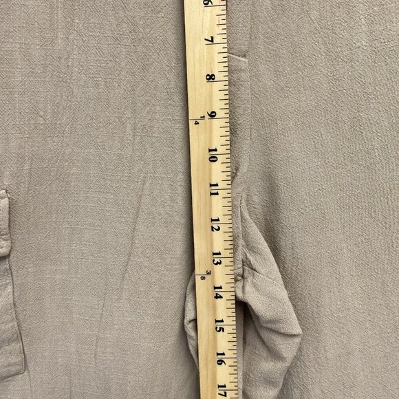 Adrienne Vittadini High Waisted Wide Leg Cargo Pants Women XL Beige Side Pockets - Picture 11 of 16